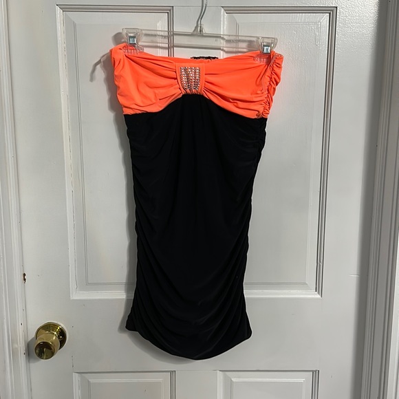 Arden B tube top range & black white rhinestones Sz large new - Picture 1 of 3